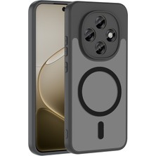 Gpack Oppo A6 Pro Kılıf Babet Magsafe Kablosuz Şej Şarj Özellikli Silikon Siyah