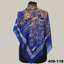 Soft İpek Soft Ipek Etnik Desenli Flamlı Kotton Eşarp 408-118