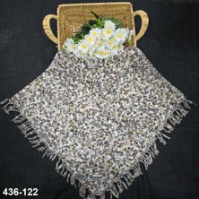 Firuze Eşarp Firuze Desenli Sökme Boncuklu Eşarp 436-122