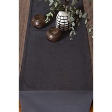 Gauze Fabric Design Safir Kadife Dokulu Dertsiz Ütü Istemeyen Yüksek Kaliteli Antrasit Runner