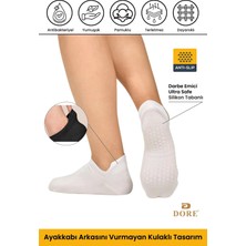 Dore Unisex Beyaz Konfor Modeli Kaymaz Taban Pilates Yoga Için Kaydırmaz Patik Çorap 1 Çift 36 - 42