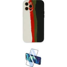 Marsilyan™- iPhone 12 Pro Max Kılıf Yadigar Çizgi - Siyah 3D Antistatik Seramik Nano Ekran Koruyucu