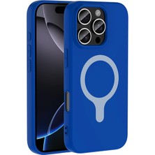 Microsonic Apple iPhone 16 Pro Kılıf Pastello Magsafe Saks Mavi