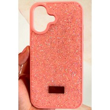 3D Sepetim iPhone 16 Yıldız Tozu Premium Pembe Silikon Kılıf