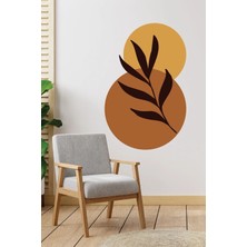 Kanvassepetinet Kendiliğinden Yapışkanlı Kumaş Kanvas Dokulu Duvar Kağıdı Boho Bohem Tarz Yaprak Desenli Duvar
