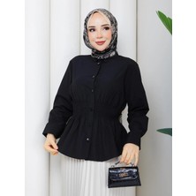 Exit Collection Terikoton Kumaş - Beli Korseli Korse Destekli - Kadın Tesettür Gömlek
