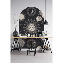 Kanvassepetinet Kendinden Yapışkanlı Kalın Kanvas Dokulu Mistik Tarot Astroloji Duvar Kağıdı , Kolay Uygulama