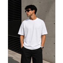 Shift Net Pazarlama Unısex Erkek/kadın Oversize Pamuklu Bisiklet Yaka T-Shirt