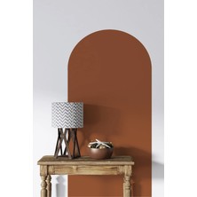 Kanvassepetinet Kendiliğinden Yapışkanlı Kumaş Kanvas Dokulu Duvar Kağıdı Boho Bohem Tarz Oval Duvar Sticker