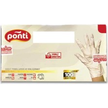 Ponti Polyvin Eldiven Siyah Paket - Small