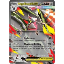 Pokemon TCG Mega Excadrill Ex #65 Pokemon Pitch Black Orijinal Kartı