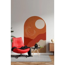Kanvassepetinet Kendinden Yapışkanlı Kalın Kanvas Dokulu Minimalist Soyut Manzara Duvar Kağıdı , Kolay Uygulama