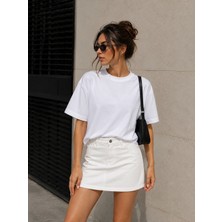 Shift Net Pazarlama Unısex Erkek/kadın Oversize Pamuklu Bisiklet Yaka T-Shirt