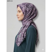 Huzurlu İpek Huzurlu Ipek Desenli Flamlı Pamuk Eşarp 1019-111
