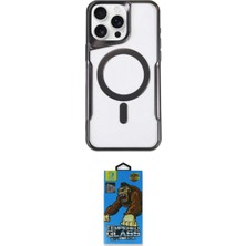 Marsilyan™- iPhone 14 Pro Max Kılıf Yadigar Klasik Özel Seri - Siyah 18D Cam Ekran Koruyucu