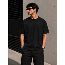 Shift Net Pazarlama Unısex Erkek/kadın Oversize Pamuklu Bisiklet Yaka T-Shirt