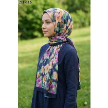 Sharell Bambu Kraş Pamuk Şal (Lacivert) 211-115