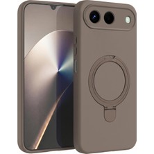 Microsonic Infinix Hot 60I 5g Kılıf Aura Stant Magsafe Kahverengi