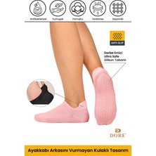 Dore Unisex Pembe Konfor Modeli Kaymaz Taban Pilates Yoga Için Kaydırmaz Patik Çorap 1 Çift 36 - 42