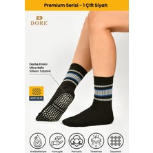 Dore Kadın 1 Çift Kaymaz Pilates ve Yoga Için Plates Kaydırmaz Tabanlı Çorap - Siyah 1'li 36 - 42