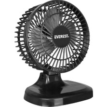 Elba Everest EFN-503 7" Masa Üstü Siyah USB Fan