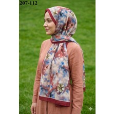 Moon Scarf Bambu Kraş Pamuk Şal (Kırmızı) 207-112