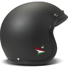 DMD Jet Retro Ita Black Açık Motosiklet Kaskı