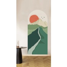 Kanvassepetinet Kendiliğinden Yapışkanlı Kalın Kanvas Dokulu Dekoratif Bohem Art Soyut Duvar Kağıdı Duvar Stickerı