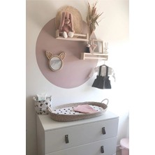 Kanvassepetinet Kendiliğinden Yapışkanlı Kumaş Kanvas Dokulu Duvar Kağıdı Boho Bohem  Yuvarlak  Daire Soft Lila Renk