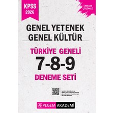 Pegem Akademi Yayıncılık 2026 KPSS Genel Yetenek Genel Kültür Tamamı Çözümlü Türkiye Genel