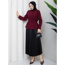 Exit Collection Terikoton Kumaş - Beli Korseli Korse Destekli - Kadın Tesettür Gömlek