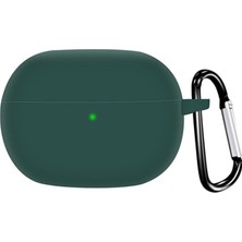 Microsonic Xiaomi Redmi Buds 8 Kılıf Askılı Mat Silikon Koyu Yeşil