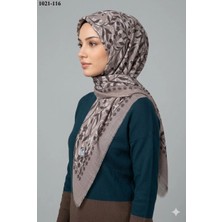 Huzurlu İpek Huzurlu Ipek Desenli Flamlı Pamuk Eşarp 1021-116