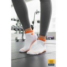 Dore Yazlık Yeni Sezon Girly Sweet Trend Model Pilates ve Yoga Kaydırmaz Tabanlı Çorap 1 Çift Turuncu 36 - 42