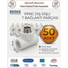 Berke PPRC Dış Dişli TE - 20x1/2'' - 50 Adet
