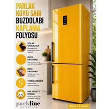 Packline Marketing Parlak Koyu Sarı Buzdolabı Kaplama Folyosu 61CM x 1metre