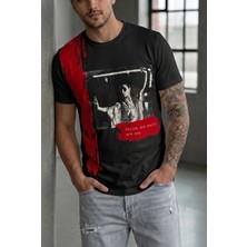 Herton Erkek Sinematik Grafik Baskılı Streetwear Tişört