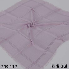 Soft İpek Soft Ipek Sim Şeritli Balık Sırtı Pamuk Eşarp (Kirli Gül) 299-117