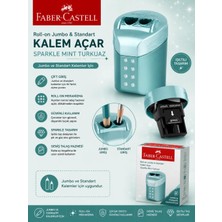 Faber-Castell Faber Castell Roll-On Jumbo ve Standart Kalem Açar Kalemtıraş Sparkle Mint Turkuaz