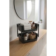 Kitchen Life 2 Katlı Oyuncak Toplama Rafı Banyo Düzenleyici Mutfak Rafı Sepet Sebzelik