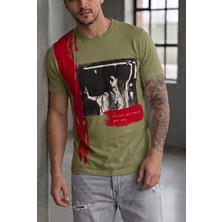 Herton Erkek Sinematik Grafik Baskılı Streetwear Tişört