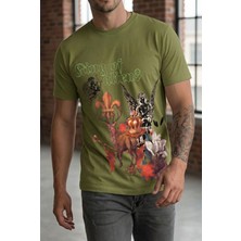 Herton Erkek Slim Fit  Baskılı Tasarım Streetwear Tişört