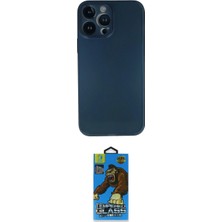 Marsilyan™- iPhone 13 Pro Max Kılıf Yadigar Yansıma Serisi - Siyah 18D Cam Ekran Koruyucu