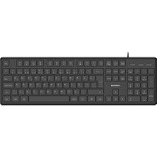 Solmazlar Online Phılıps SPK6248B, USB Kablolu, Türkçe Q, Multimedya Klavye (Siyah)