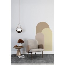 Kanvassepetinet Kendiliğinden Yapışkanlı Kumaş Kanvas Dokulu Duvar Kağıdı Bohem Oval Boho 3'lü Duvar Tek Parça