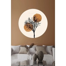 Kanvassepetinet Kendiliğinden Yapışkanlı Kalın Kanvas Dokulu Dekoratif Bohem Art Soyut Duvar Kağıdı Duvar Stickerı