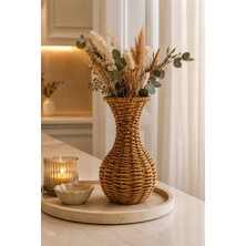 Rattan Hasır Dekoratif Vazo - Dekoratif Obje MLN-11432