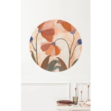 Kanvassepetinet Kendiliğinden Yapışkanlı Kalın Kanvas Dokulu Dekoratif Bohem Art Soyut Duvar Kağıdı Duvar Stickerı