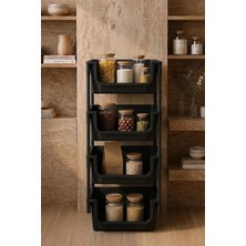 Kitchen Life 4 Katlı Oyuncak Toplama Rafı Banyo Düzenleyici Mutfak Rafı Sepet Sebzelik