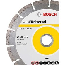 Professional Accessories Eco For Universal Segmanlı Elmas Kesme Diski 180 * 22,23 Mm-Kilit Somunlu Geniş Avuç Taşlama Makineleri Için